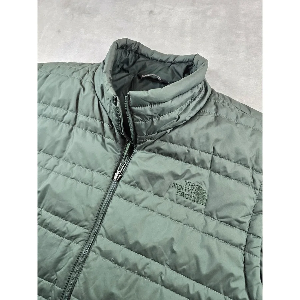 The North Face Puffer Vest Mens XL Green Polyester Quilted Insulated